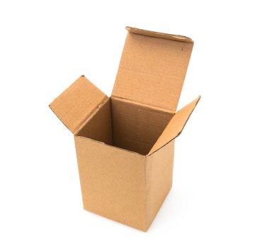 beyaz arkaplanda karton kutular izole .