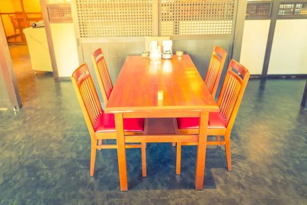 Tables and chairs in restaurant ( Filtered image processed vinta — Stock Photo, Image