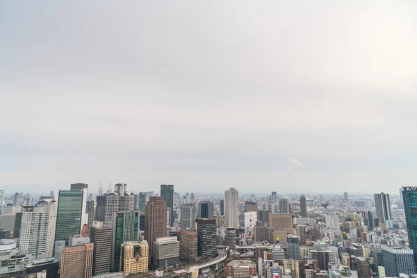 Осака, Японія - 30 листопада 2015: Осаки Місто хмари освітлена дані за s — стокове фото
