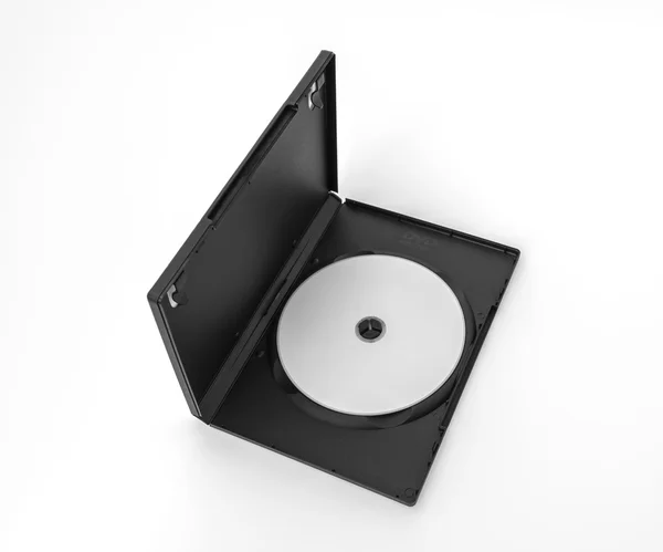 Κενό δίσκο compact με κάλυψη σε λευκό φόντο . — Φωτογραφία Αρχείου