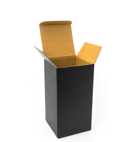 Black box on a white background . — Stock Photo, Image