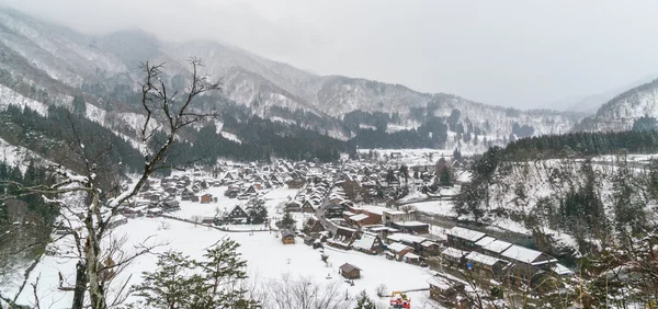 시라카와고의 겨울 눈, 일본 — 스톡 사진