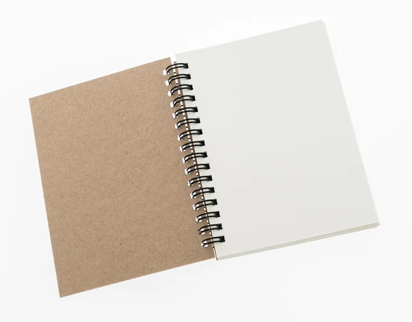 Blank Note book mock up no fundo branco  . — Fotografia de Stock