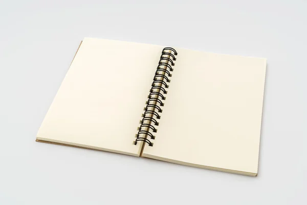 Blank Note book mock up no fundo branco  . — Fotografia de Stock