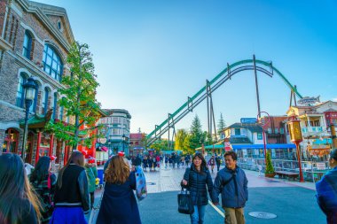 Osaka, Japonya - 1 Aralık 2015: Universal Studios Japonya (Usj). 