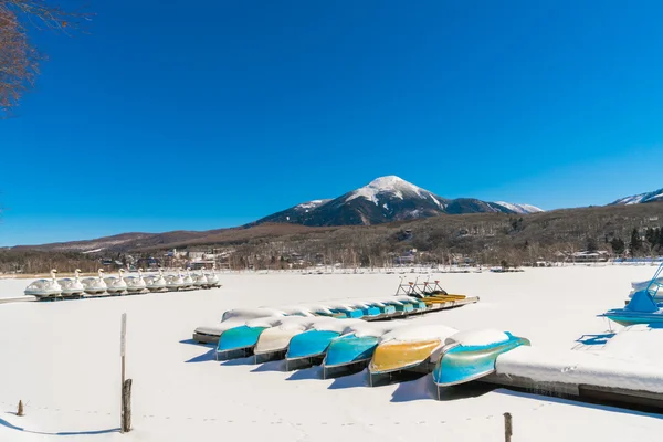 Lac gelé en hiver — Photo