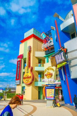 Osaka, Japonya - 1 Aralık 2015: Universal Studios Japonya (Usj). 