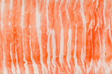 Slayt çiğ domuz yakın çekim  .