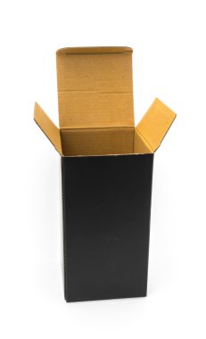 beyaz zemin üzerine siyah kutu .