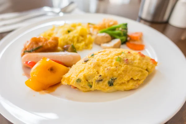 Closeup of  egg omelette for breakfast . — Stock Photo, Image