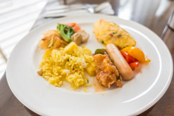 Closeup of  egg omelette for breakfast . — Stock Photo, Image