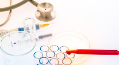 laboratuvar test tüpleri, tıbbi Züccaciye Mağazaları, stetoskop, plastik syr