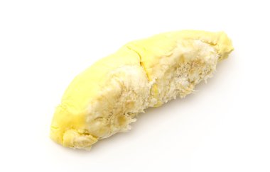 Beyaz arkaplanda meyvelerin kralı Durian .