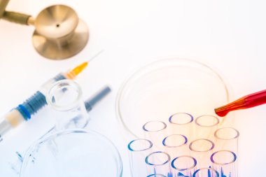 laboratuvar test tüpleri, tıbbi Züccaciye Mağazaları, stetoskop, plastik syr