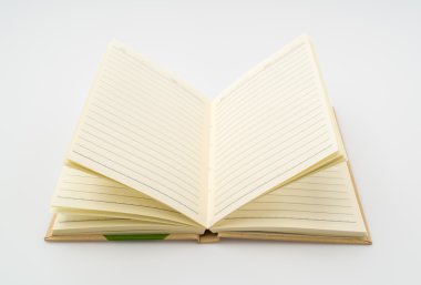 Geri dönüşümlü kağıt kitap beyaz arka plan üzerinde .