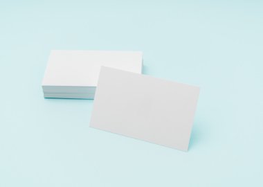 Mavi arka plan üzerinde boş kartvizit .