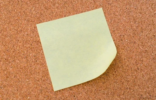 Post it notes on cork board . — Stock Photo, Image