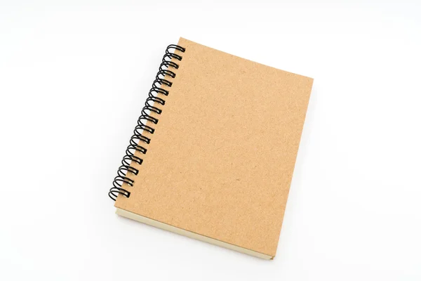 Blank Note book mock up no fundo branco  . — Fotografia de Stock