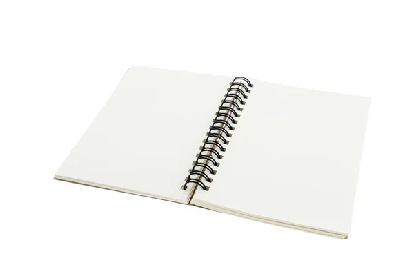 Blank Note book  mock up on white background . Stock Photo