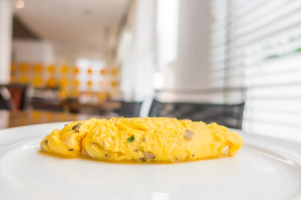 Closeup of  egg omelette for breakfast . — Stock Photo, Image
