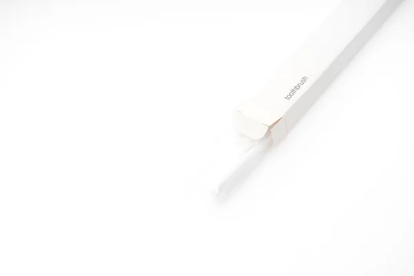 Escova de dentes viajando definido no fundo branco  . — Fotografia de Stock