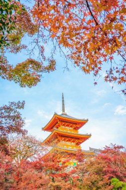 Güzel mimarisi Kiyomizu-dera Tapınağı, Kyoto, Japonya