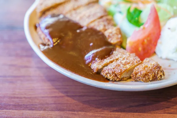 Japanese food style Teriyaki Chicken with rice — Stock Photo, Image