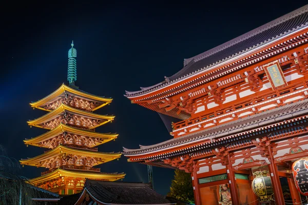Chrámu v Japonsku Asakusa Sensoji-ji — Stock fotografie