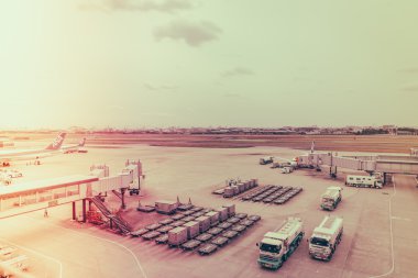 Osaka, Japonya - 6 Aralık 2015: Kansai Uluslararası Havaalanı w