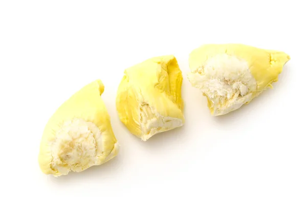 Durian király gyümölcsök fehér háttér . — Stock Fotó