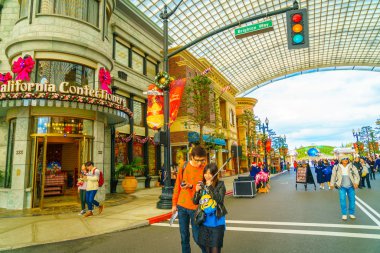 Osaka, Japonya - 1 Aralık 2015: Universal Studios Japonya (Usj). 