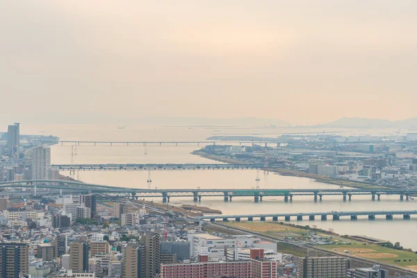Osaka, japan - 30. november 2015: osaka city view from umeda s — Stockfoto