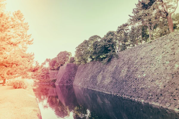 Hermoso Palacio Imperial en Tokio, Japón (Imagen filtrada pro — Foto de Stock