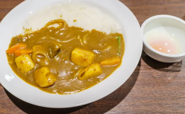 Japansk mat stil curry med ris — Stockfoto