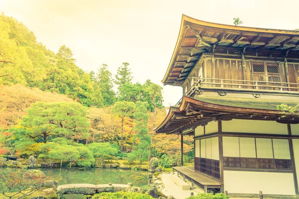 Ginkakuji tempel - kyoto, japan (gefiltertes Bild) — Stockfoto