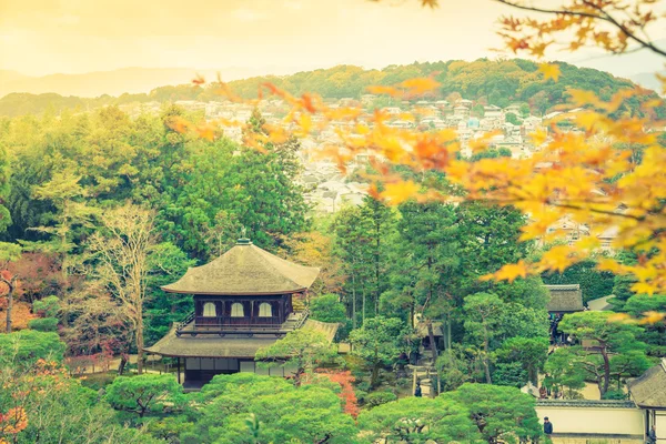 Ginkakuji Temple - Kyoto, Giappone (Vintura filtrata per l'elaborazione delle immagini — Foto Stock