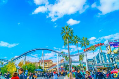 Osaka, Japonya - 1 Aralık 2015: Universal Studios Japonya (Usj). 