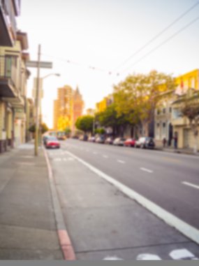 Yolda araba soyut bulanıklık .