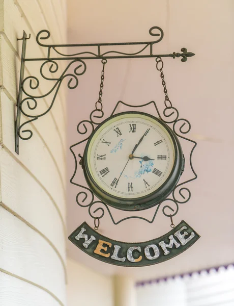 Old antique clock  ( Filtered image processed vintage effect. ) — Stock Photo, Image