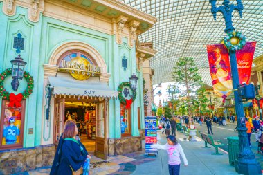 Osaka, Japonya - 1 Aralık 2015: Universal Studios Japonya (Usj). 