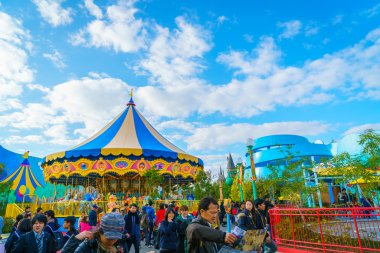 Osaka, Japonya - 1 Aralık 2015: Universal Studios Japonya (Usj). 