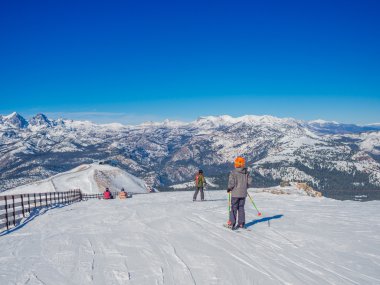 MAMMOTH LAKES, CA - November 8  2015, Beautiful day at Mammoth M clipart