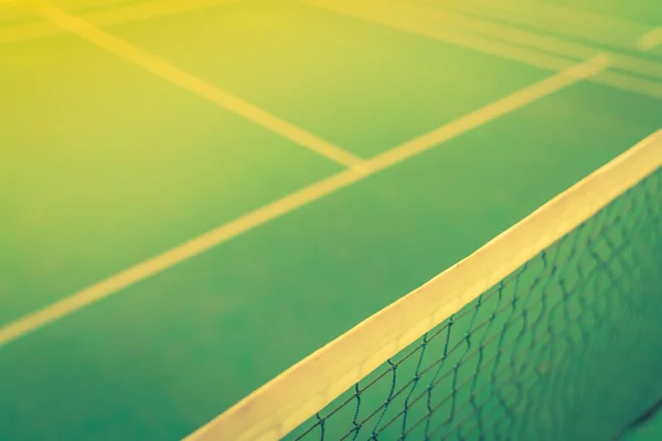 Nahaufnahme des Netzes auf dem Badmintonplatz. (gefiltertes Bild bearbeitet — Stockfoto