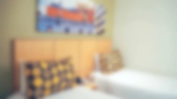 Abstrakt oskärpa inre av moderna bekväma hotellrum — Stockfoto