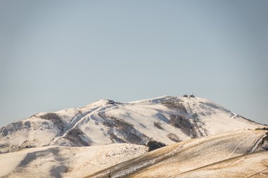 Japonya kış dağ (filtre uygulanmış görüntü işlenen vintage etkisi