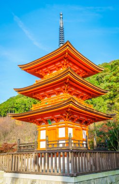 Beautiful Architecture in Kiyomizu-dera Temple Kyoto, Japan clipart