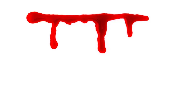 Halloween-Konzept: Blut tropft auf Weiß . — Stockfoto