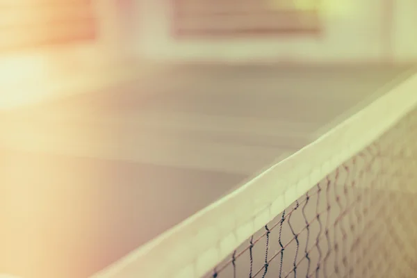 Nahaufnahme des Netzes auf dem Badmintonplatz. (gefiltertes Bild bearbeitet — Stockfoto