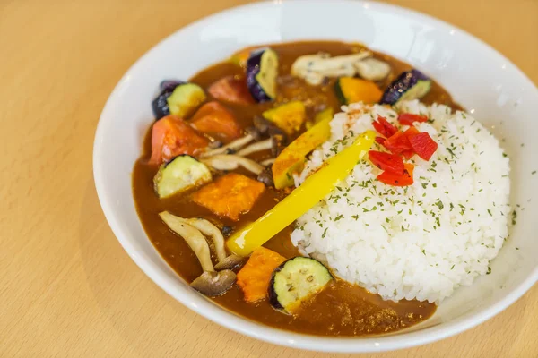 Japanese food style curry with rice — Stock Photo, Image