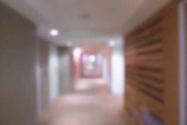 Αφηρημένο θαμπάδα μακρύ διάδρομο από δωμάτιο ξενοδοχείου . — Φωτογραφία Αρχείου